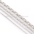 Preço de fábrica mais recente colar design barato aço inoxidável cadeia de caixa longa para fazer jóias